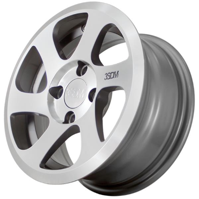 R 13 4*100 ET30 D67.1 FF QC633 Gray Color With Polish Face 6.0 6722