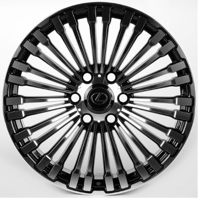 R 20 6*139.7 ET40 D95.1 Lexus/Toyota CT378 чёрный + полированные спицы 8.5 8387